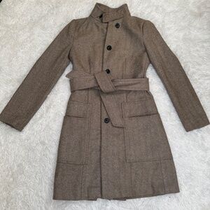 ZARA Wool Blend Coat Women's XS - Beige / Light Brown Winter Wear
